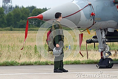 Fighter pilot Stock Photo