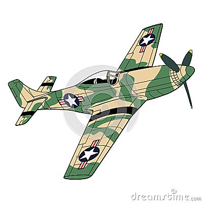 Fighter plane Vector Illustration