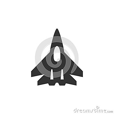 Fighter plane icon or military aviation symbol Vector Illustration