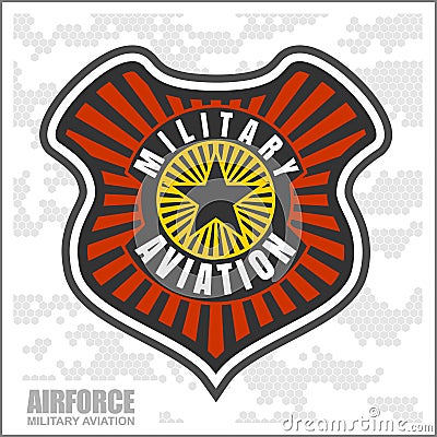 Fighter squadron airforce - military aviation Vector Illustration