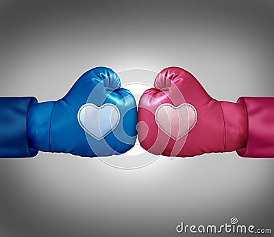 Fighting For Love Stock Photo