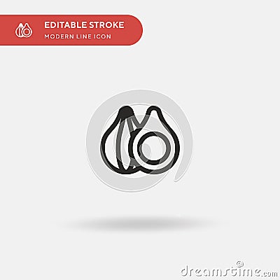 Figs Simple vector icon. Illustration symbol design template for web mobile UI element. Perfect color modern pictogram on editable Stock Photo