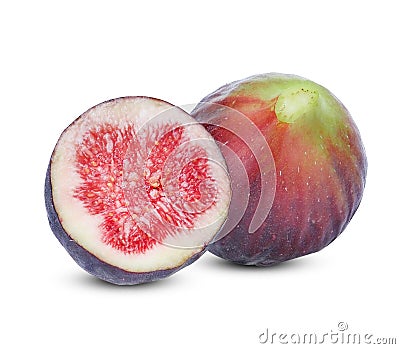 Figs sweet fruit on white background Stock Photo