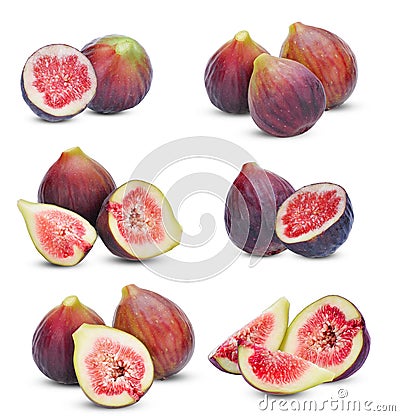 Figs sweet fruit on white background Stock Photo