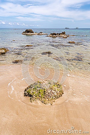 Figueral beach in Ibiza Stock Photo