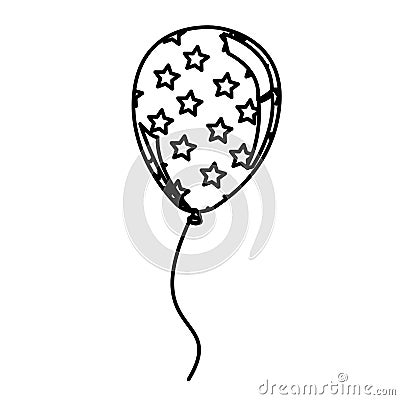 figure balloon with stras independece day icon Stock Photo
