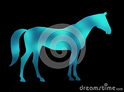 The figure of the horse blue Stock Photo