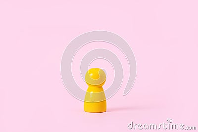 Figure human toy character. Creative concept idea design. Simple design. Colorful background. Business concept. Stock Photo