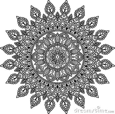 Figure mandala for coloring Stock Photo