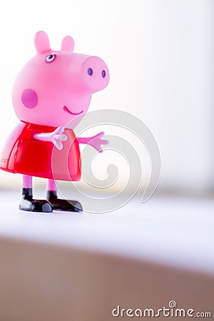 Figure of Pepa Pig from Astley Baker Davies / Entertainment One UK animations Editorial Stock Photo