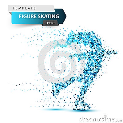 Figure scating - winter triangle illustration. Vector Illustration