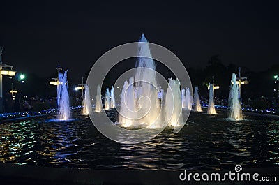 Figure from the water fountain on landmark in Bangkok,Thailand. Stock Photo