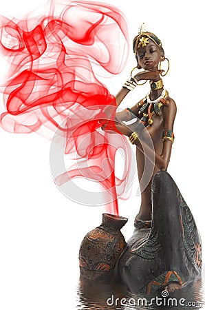 Figurine of the African girl Stock Photo