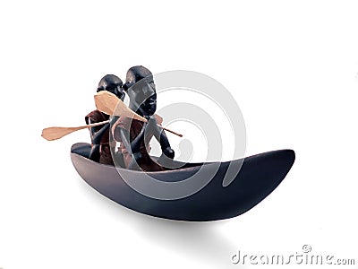 Figurine - african wood carving Stock Photo