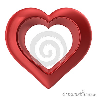 Figurine, heart symbol, shiny red color Stock Photo