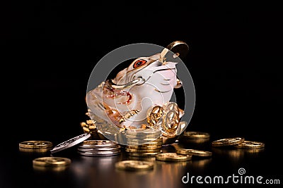 Figurine of a toad of money and wealth Stock Photo