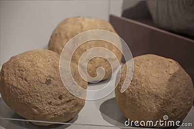 Figurines of ancient people | Ggantija museum Stock Photo