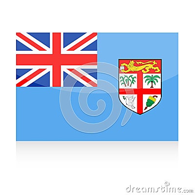 Fiji Flag Vector Icon Stock Photo