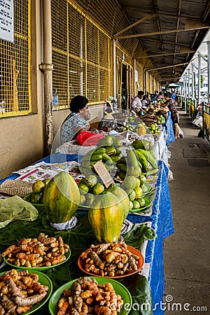 Fiji Fresh Produce Market Editorial Stock Photo