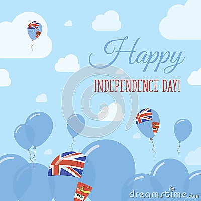 Fiji Independence Day Flat Patriotic Design. Vector Illustration