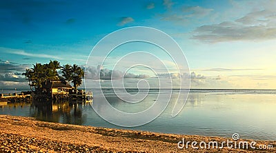 Fiji sunset Stock Photo