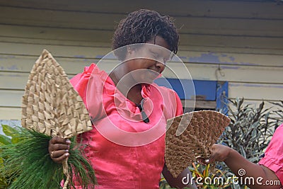 A Fijian dancer Editorial Stock Photo