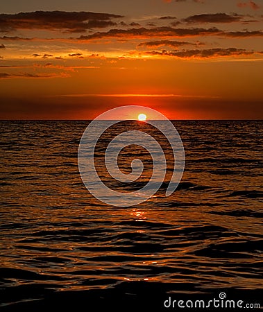 Fijian Sunset Stock Photo