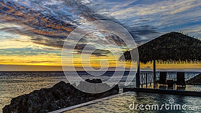 Fijian Sunset Stock Photo