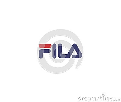Fila logo editorial illustrative on white background Editorial Stock Photo