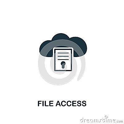File Access icon. Premium style design from web hosting icon collection. Pixel perfect File Access icon for web design Stock Photo