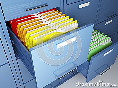 File cabinet Stock Photo