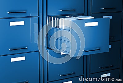 File cabinet 3d Stock Photo