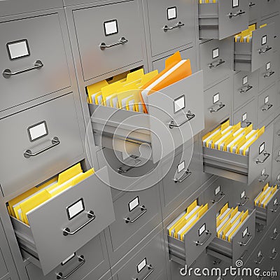 File cabinet Stock Photo