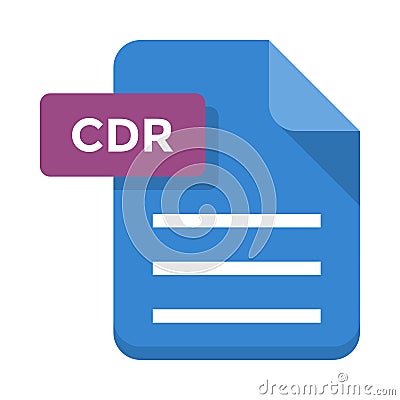 File cdr Line icon Vector Illustration