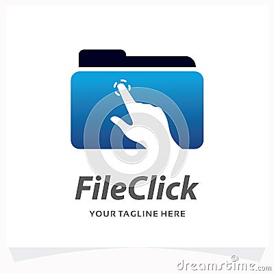 File Click Logo Design Template Vector Illustration