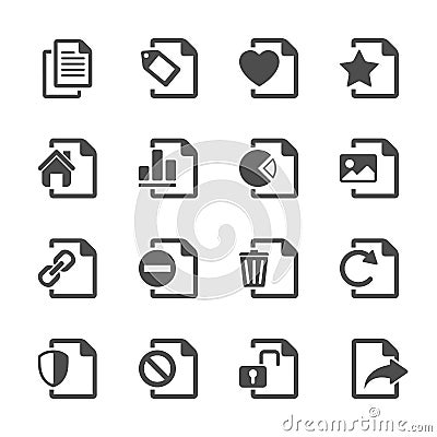 File document icon set 2, vector eps10. Vector Illustration