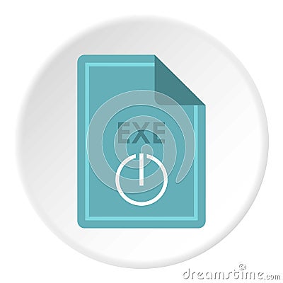 File EXE icon circle Vector Illustration