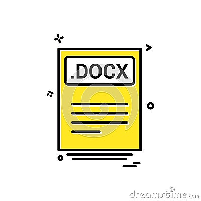 file files docx icon vector design Vector Illustration