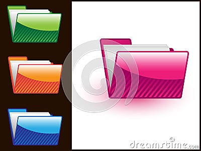 File folder icon Vector Illustration