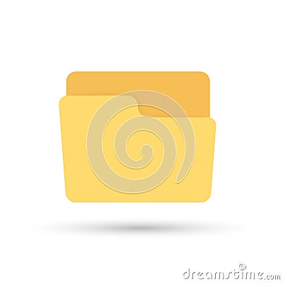 File folder icon. Application design, logo, theme design Vector Illustration