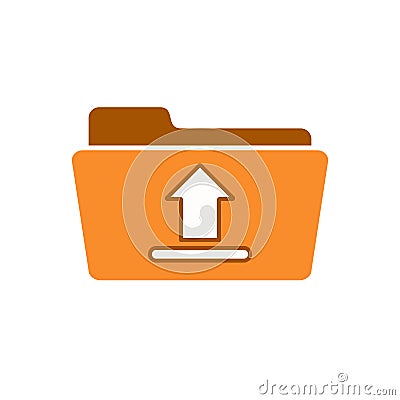 File folder internet sharing up upload uploading icon Vector Illustration