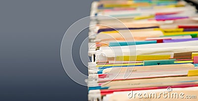 File folders full of data Stock Photo