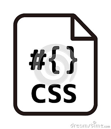 File formats vector icon illustration CSS Vector Illustration