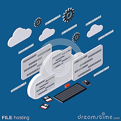 File hosting vector concept Vector Illustration