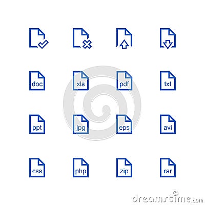 File icon set Vector Illustration