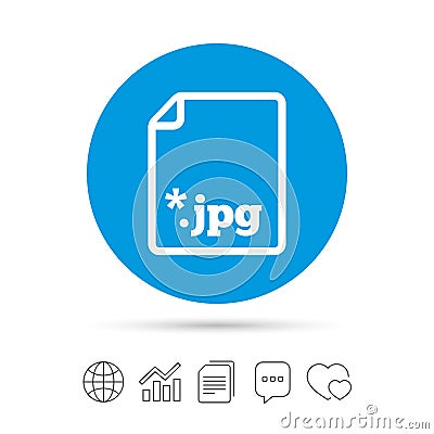 File JPG sign icon. Download image file. Vector Illustration