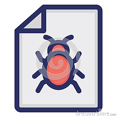 File, malware Isolated Vector icon which can easily modify or edit Vector Illustration