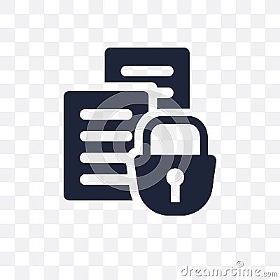 File security transparent icon. File security symbol design from Vector Illustration