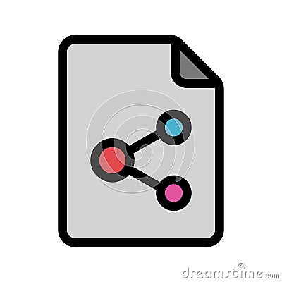 File share color line icon Stock Photo