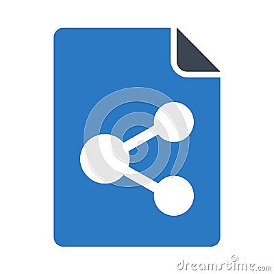 File share glyphs double color icon Stock Photo